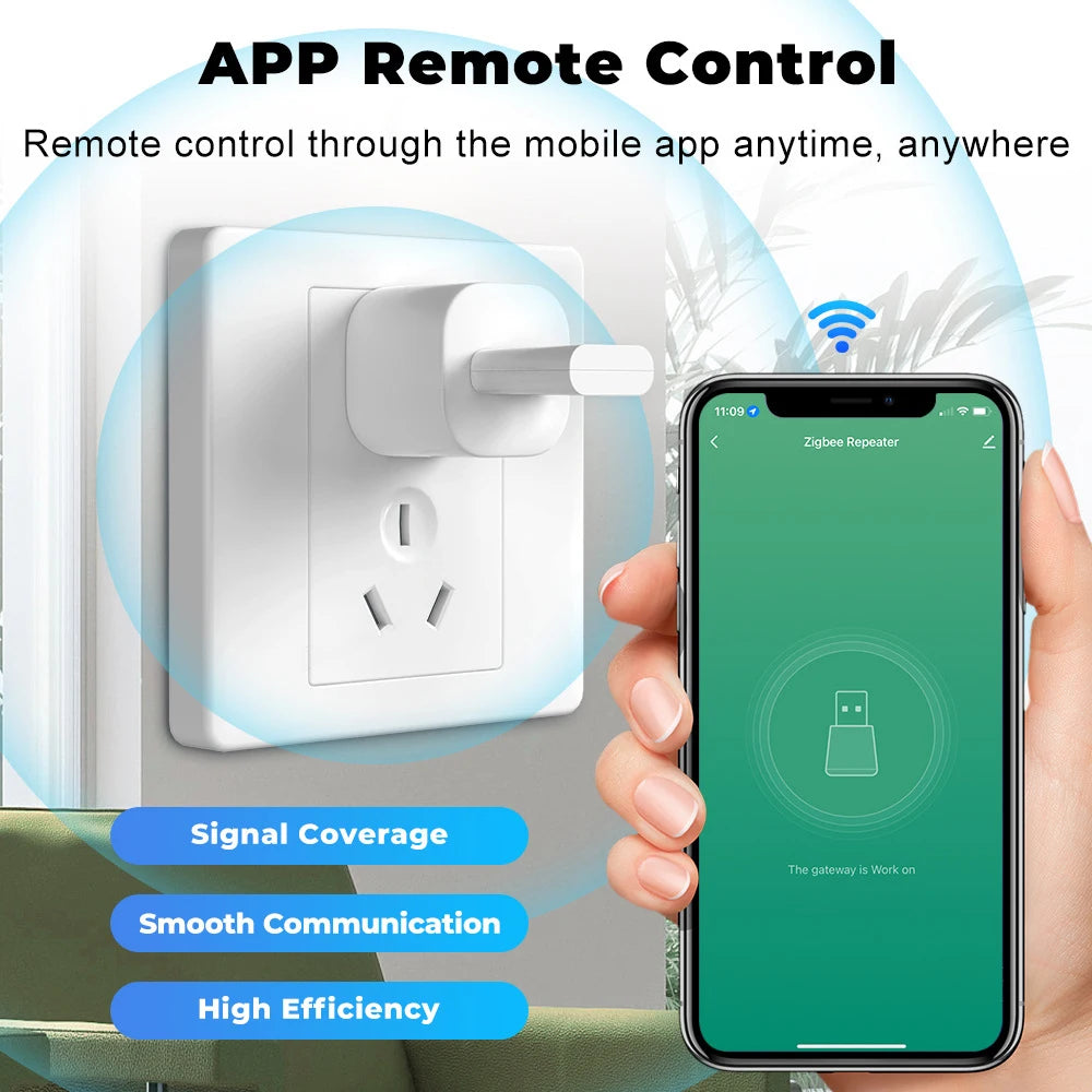 Tuya ZigBee Signal Repeater USB Gateway Amplifier