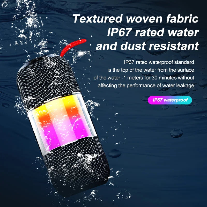BT2676 Bluetooth 5.3 Speaker – LED Soundbar with Subwoofer & IPX7 Waterproof