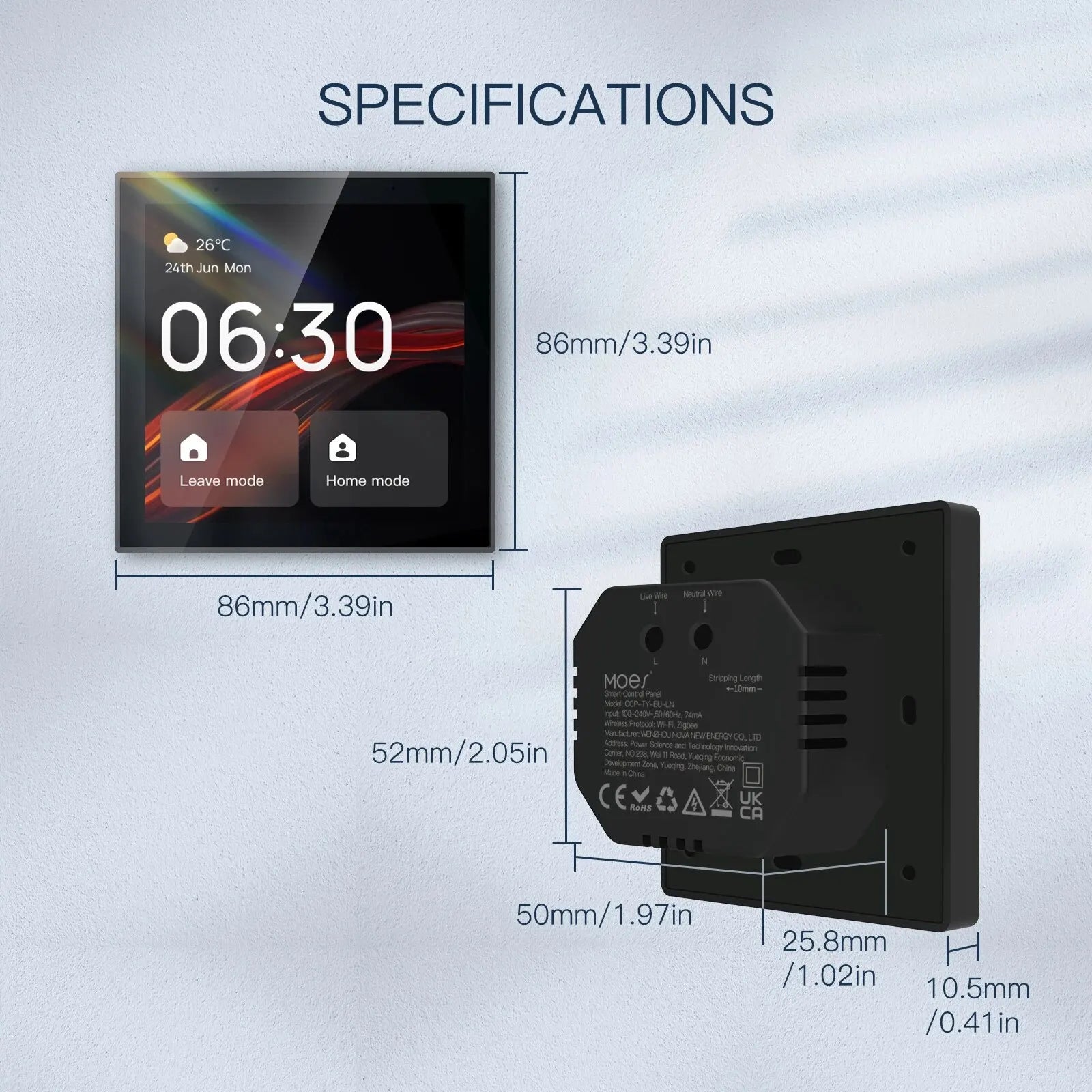 Tuya WiFi Smart Touch Panel with Alexa & Zigbee Hub