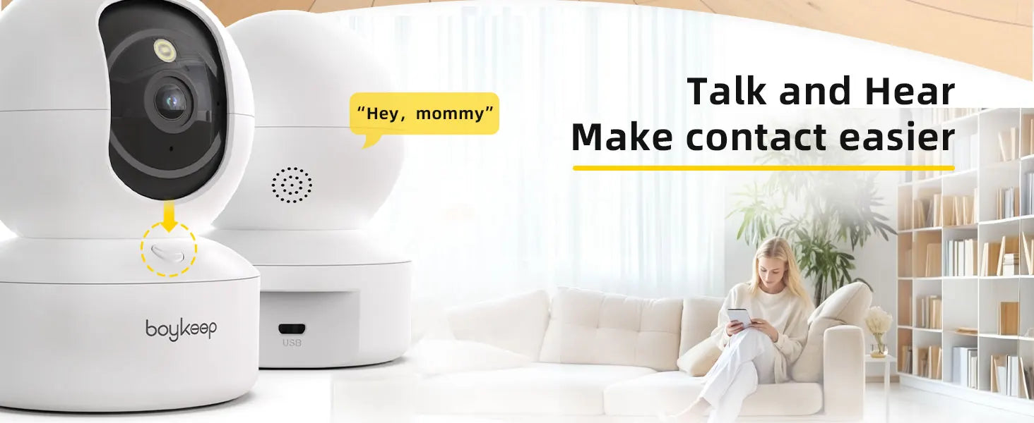 BoyKeep 3MP WiFi Smart Baby Monitor Camera – Auto Tracking