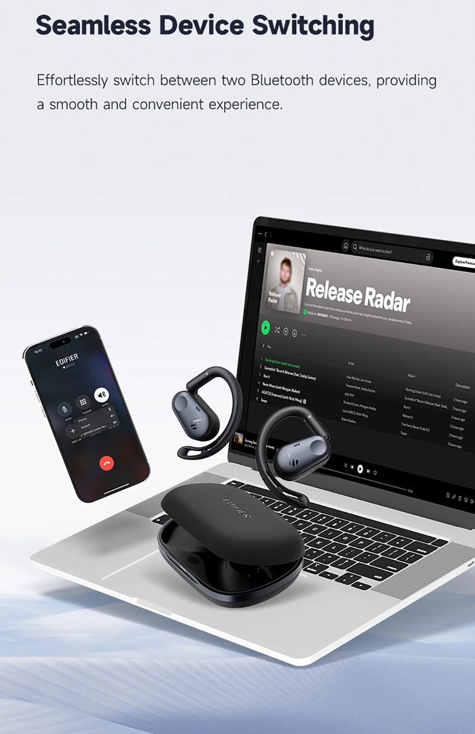 Edifier Comfo Flex Open-Ear Bluetooth 5.4 Earphones