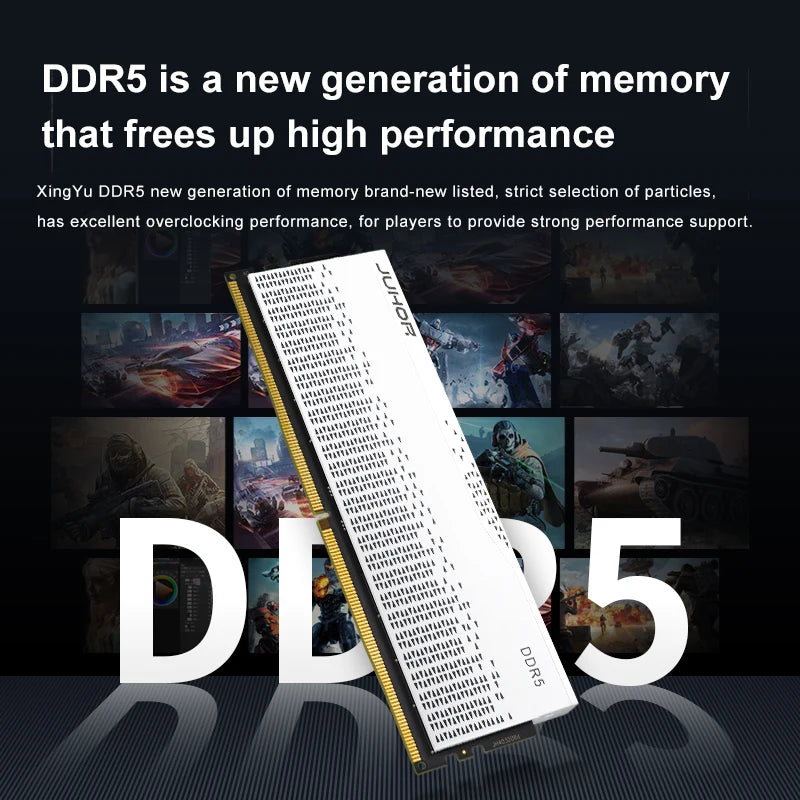 JUHOR DDR5 RAM 16GB/32GB | 5600MHz-7200MHz Gaming Desktop Memory for DIY PC Builds