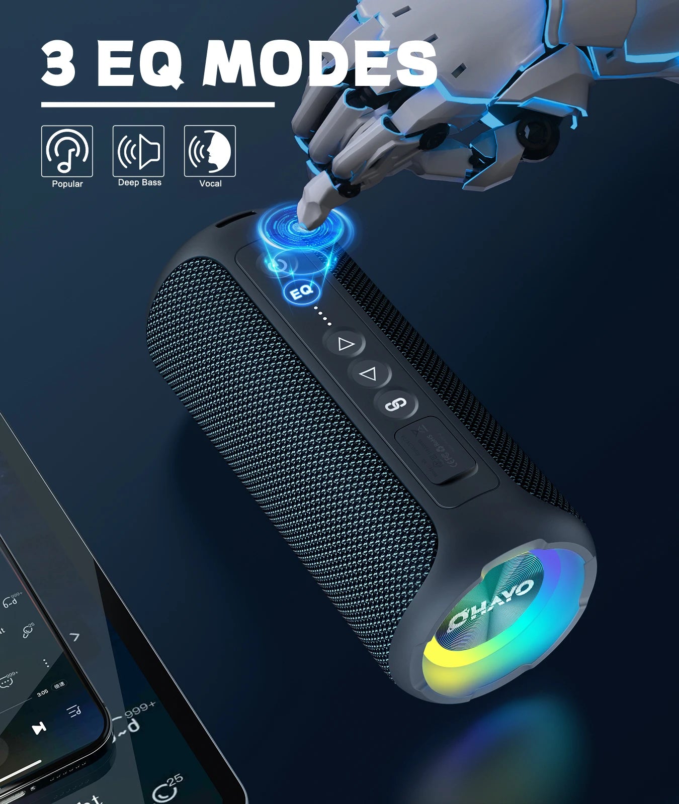 Ortizan 40W Portable Bluetooth Speaker with Deep Bass