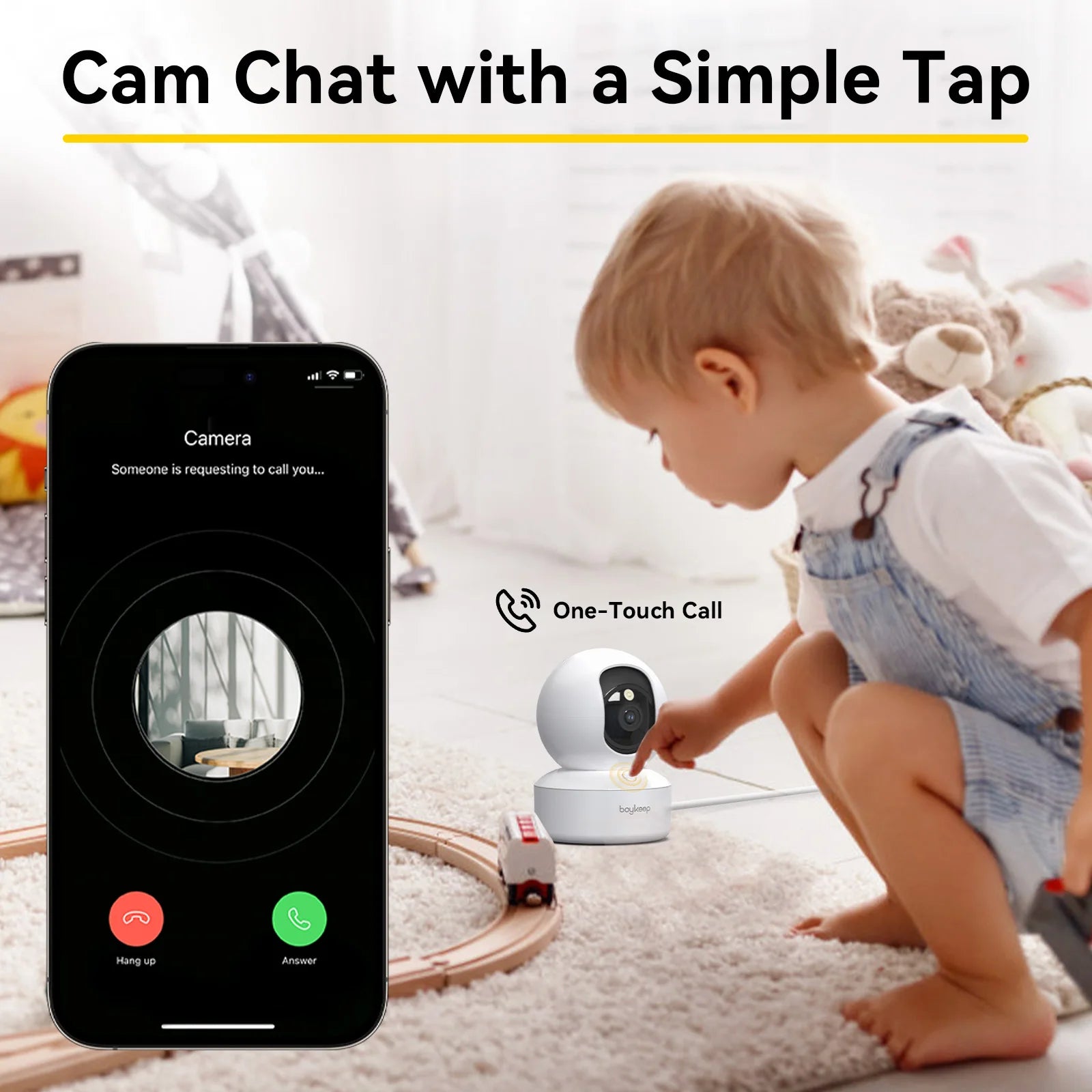 BoyKeep 3MP WiFi Smart Baby Monitor Camera – Auto Tracking