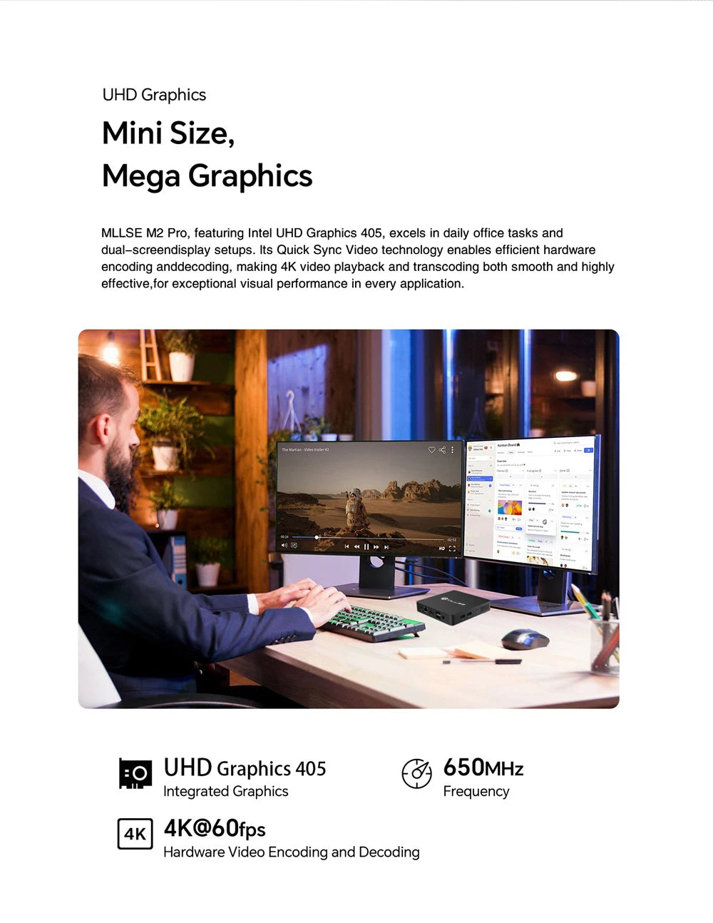 MLLSE M2 Air Mini PC – N4000, 6GB+128GB, Windows 11