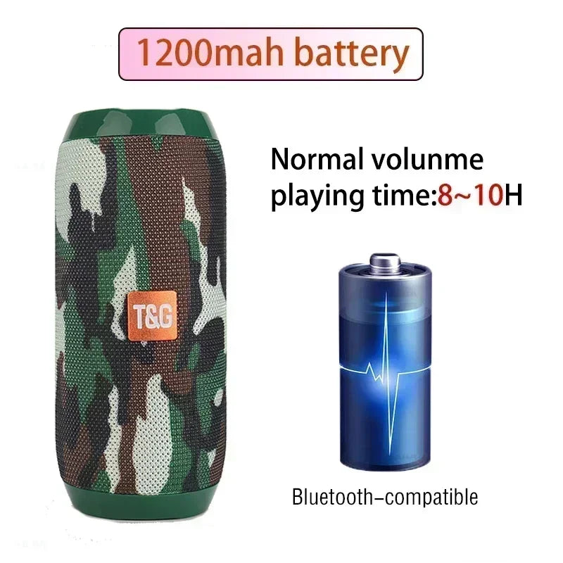 Portable Wireless Bluetooth Speaker – Waterproof with Subwoofer & FM Radio