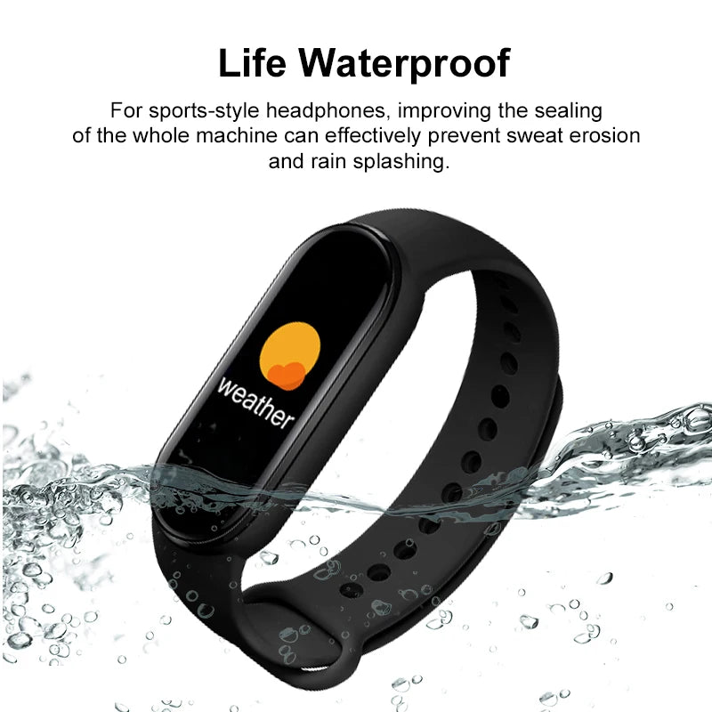 M6 Smart Watch | Fitness Tracker for Men & Women, Heart Rate & Blood Pressure Monitor, Waterproof Sports Band