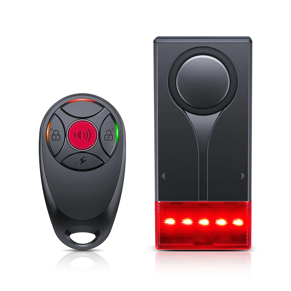 Elecpow Wireless Car Vibration Alarm | 108dB Loud Anti-Theft Alarm with Light for Car Doors, Windows, Bike & Motorcycle Security