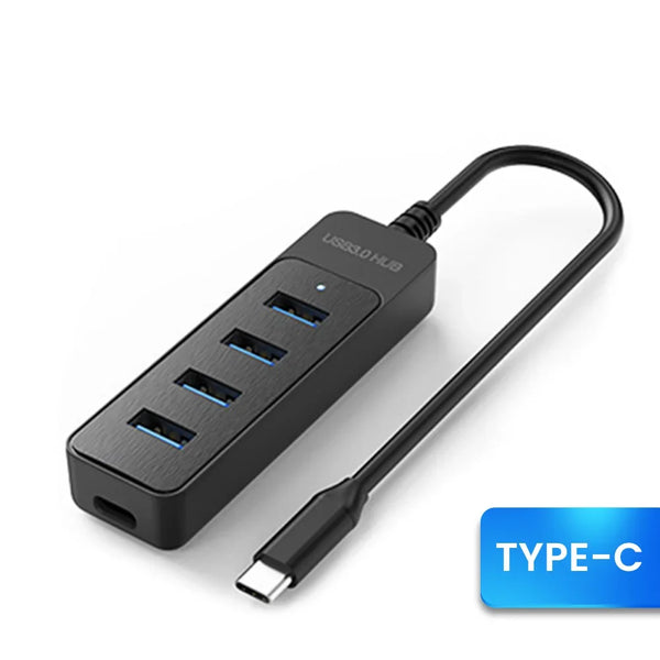 4-Port USB 3.0/2.0 Multi Hub Splitter with Type-C